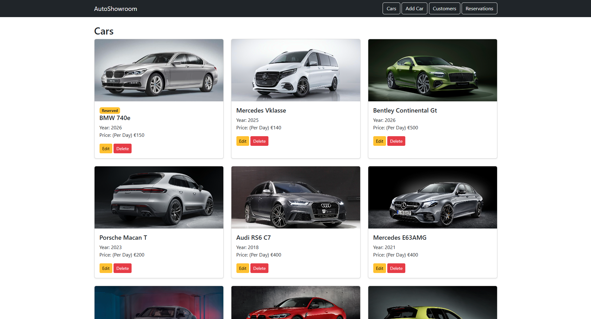 Showroom screenshot 1